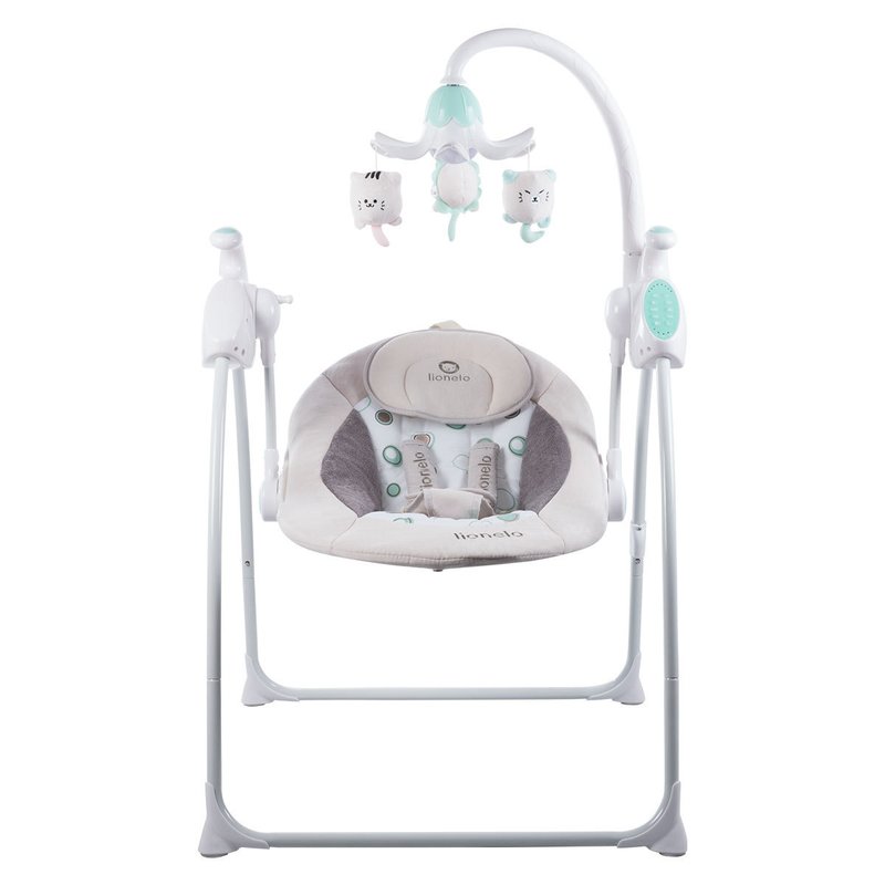 Lionelo - Balansoar Robin Electric, Cu melodii, 68x68 cm, Bej image 4