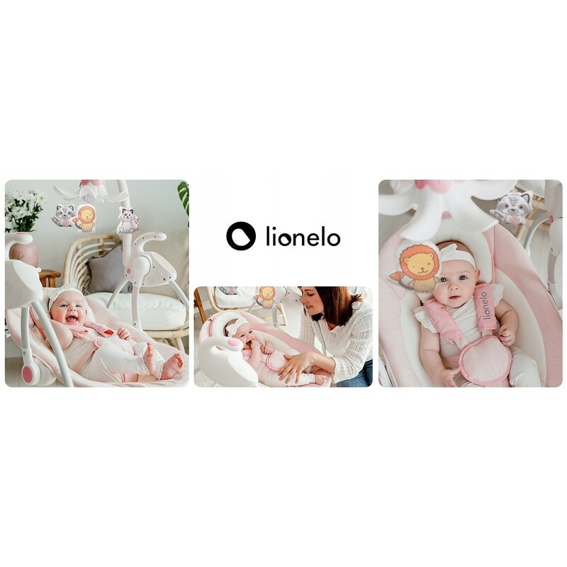 Lionelo - Balansoar Robin Electric, Cu melodii, 68x68 cm, Bej image 24