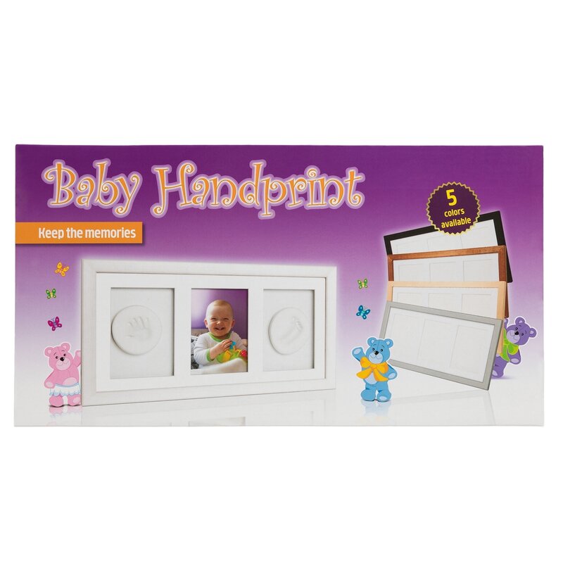 Baby HandPrint - Double Memory Frame White image 5