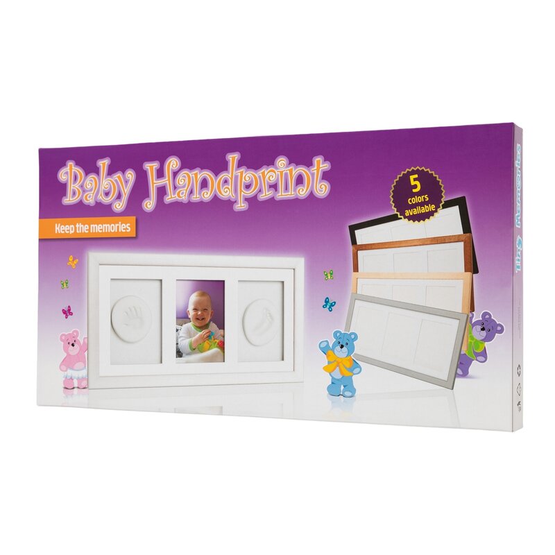 Baby HandPrint - Double Memory Frame White image 7