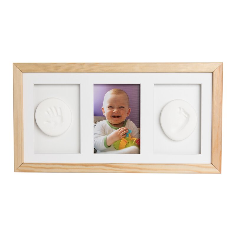 Baby HandPrint - Double Memory Frame Natur image 1