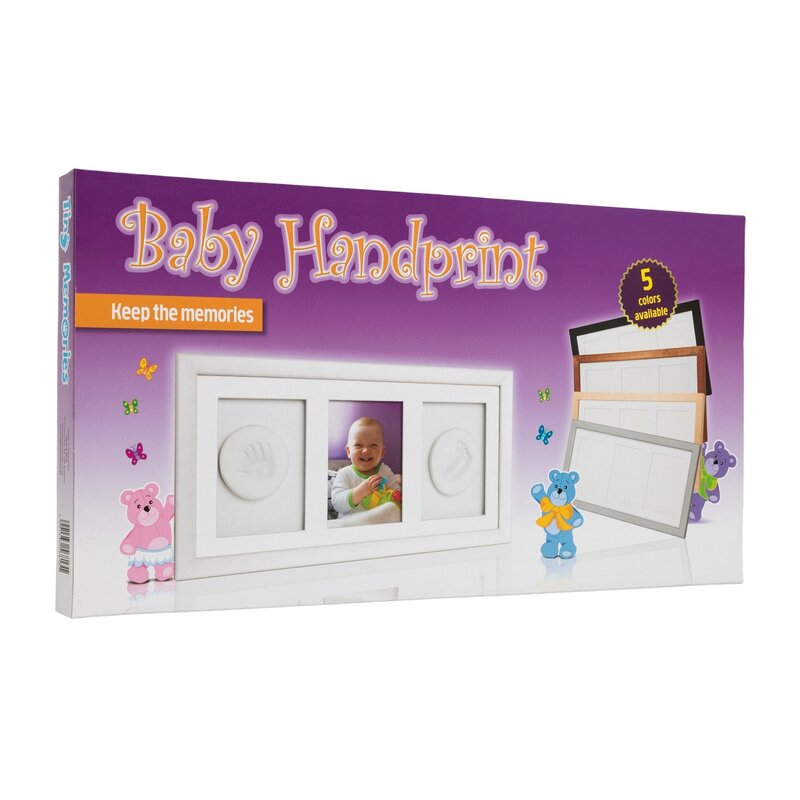 Baby HandPrint - Double Memory Frame Natur image 4