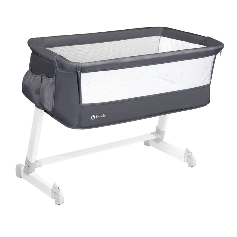 Lionelo - Patut co-sleeper Theo Dark 2 in 1, 90x50 cm, Gri image 5