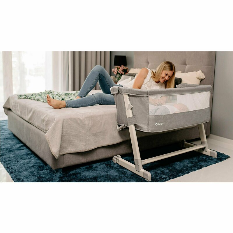 Lionelo - Patut co-sleeper Theo Dark 2 in 1, 90x50 cm, Gri image 24