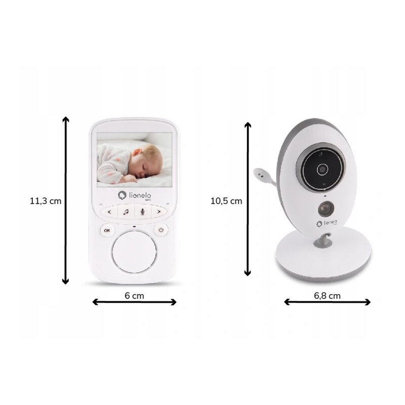 Lionelo - Videofon Babyline 5.1 , Wireless, Cu melodii, Cu doua camere independente image 2