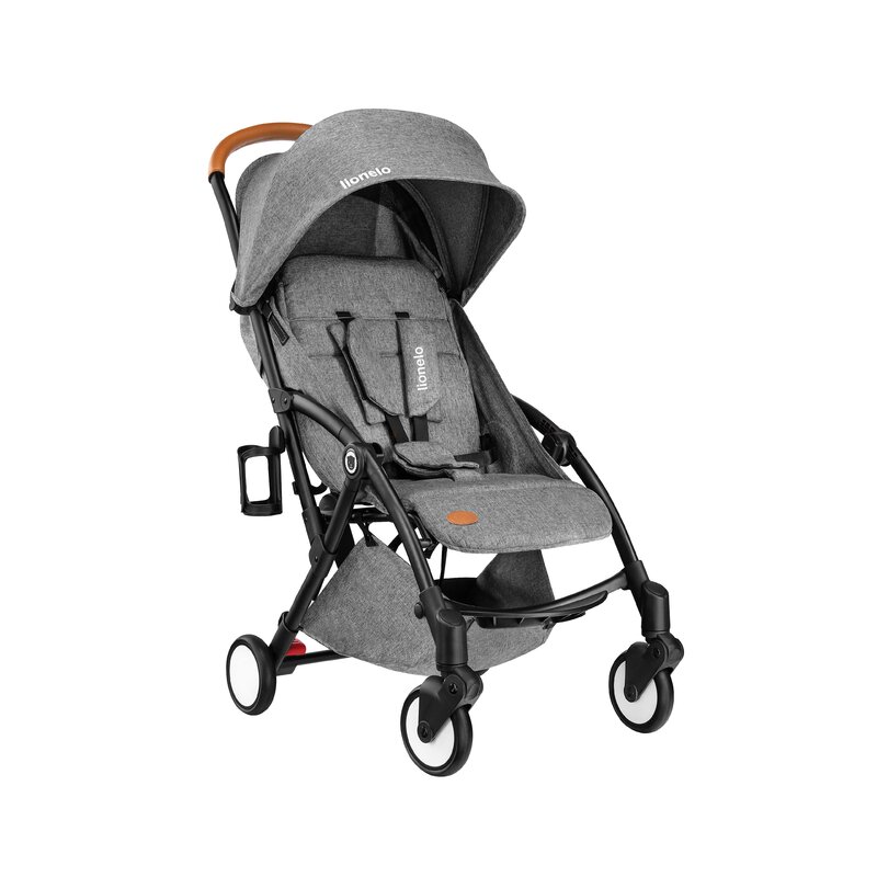 Lionelo - Carucior sport Julie, De la nastere, Cu accesorii, Cadru din aluminiu, 0-15 kg, Grey image 3