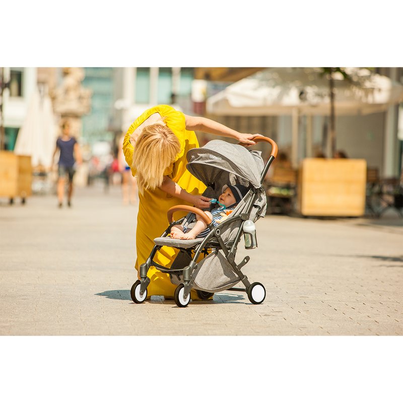 Lionelo - Carucior sport Julie, De la nastere, Cu accesorii, Cadru din aluminiu, 0-15 kg, Grey image 19