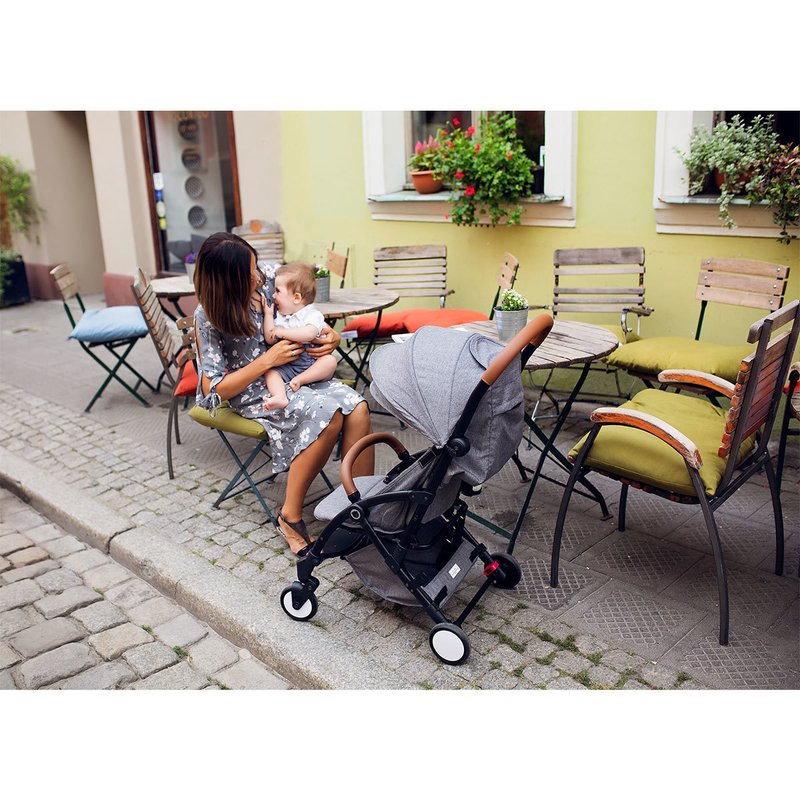 Lionelo - Carucior sport Julie, De la nastere, Cu accesorii, Cadru din aluminiu, 0-15 kg, Grey image 29