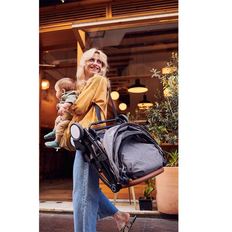 Lionelo - Carucior sport Julie, De la nastere, Cu accesorii, Cadru din aluminiu, 0-15 kg, Grey image 50