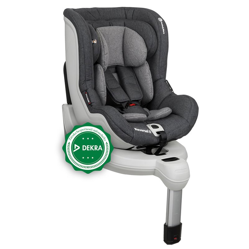 Petite&Mars - Scaun auto Rotativ cu Isofix 0-18 Kg Reversal II, Gri