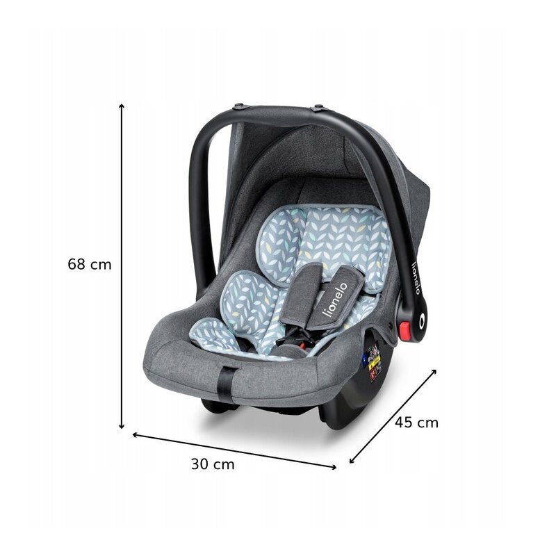 Lionelo - Scaun auto Noa Plus Scandi, 0-13 Kg, Gri image 2