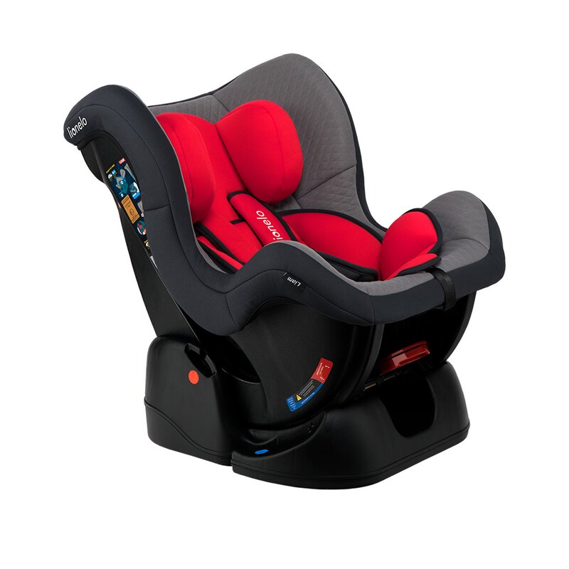 Lionelo - Scaun auto Liam Carmin Spatar reglabil, Pozitie de somn, 0-18 Kg, Rosu