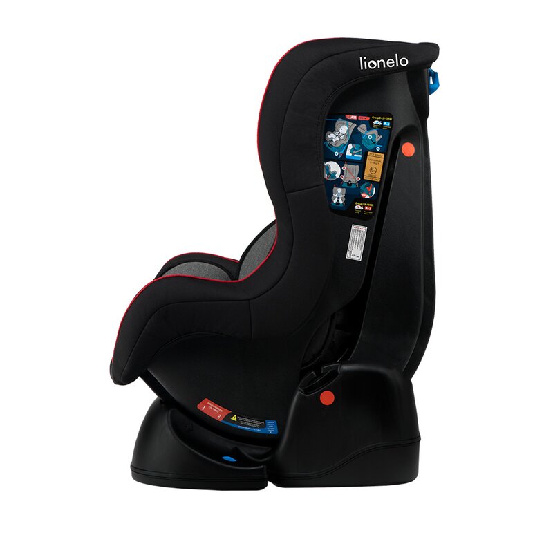 Lionelo - Scaun auto Liam Sporty Spatar reglabil, Pozitie de somn, 0-18 Kg, Negru image 7