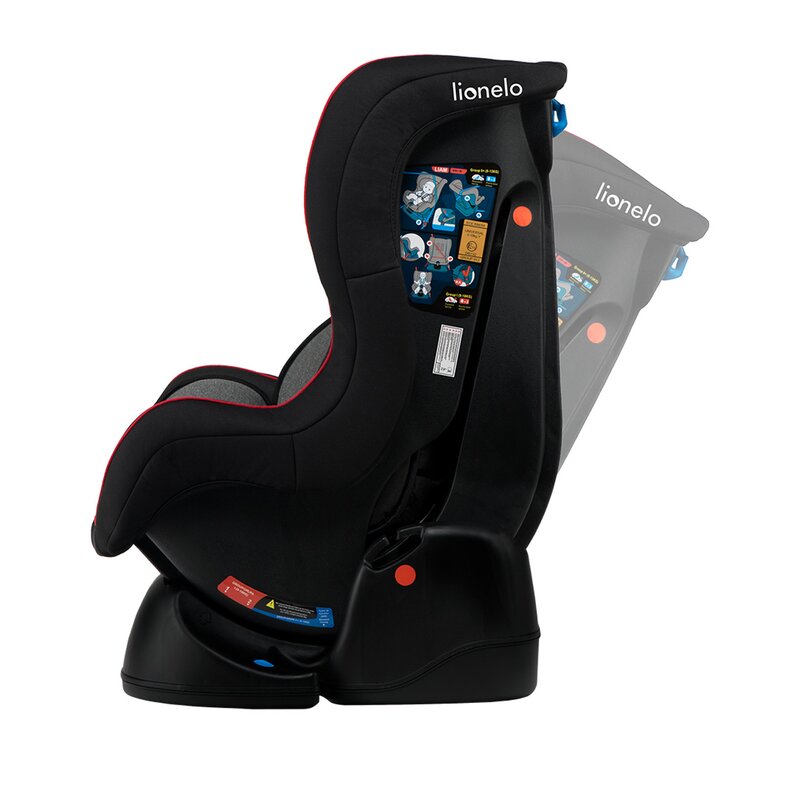 Lionelo - Scaun auto Liam Sporty Spatar reglabil, Pozitie de somn, 0-18 Kg, Negru image 8