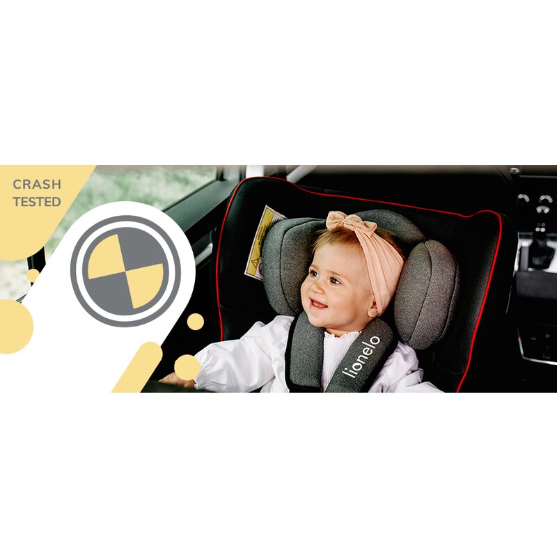 Lionelo - Scaun auto Liam Sporty Spatar reglabil, Pozitie de somn, 0-18 Kg, Negru image 14