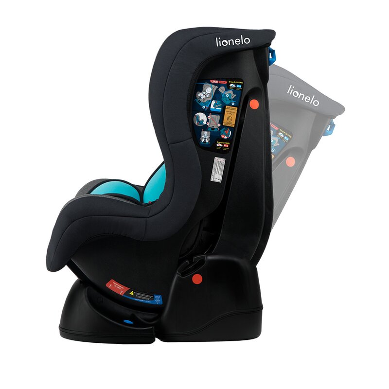 Lionelo - Scaun auto Liam Sky Spatar reglabil, Pozitie de somn, 0-18 Kg, Turcoaz image 11