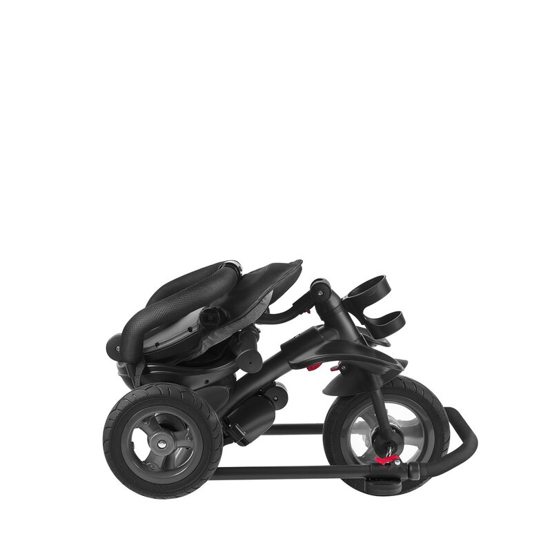 Lionelo - Tricicleta Tris Stone Grey Mecanism de pedalare libera, Suport picioare, Control al directiei, Scaun reversibil, Rotire 360 grade, Pliabila, Gri image 26