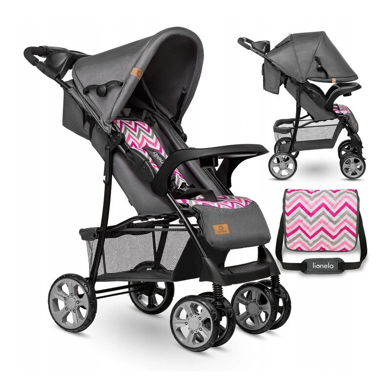 Lionelo - Carucior sport Emma Plus Scandi Cu accesorii, Roz image 1