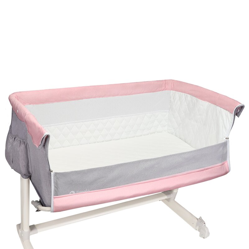 Lionelo - Patut co-sleeper Theo Magnolia 2 in 1, 90x50 cm, Roz image 3