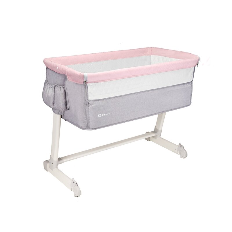 Lionelo - Patut co-sleeper Theo Magnolia 2 in 1, 90x50 cm, Roz image 4