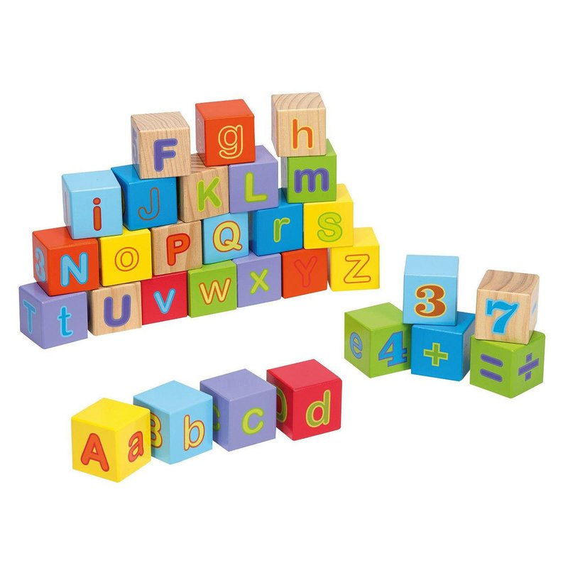 Joueco - Cuburi din lemn Alfabetul, 30 piese image 1