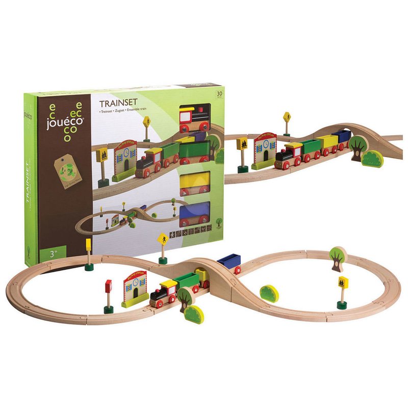 Joueco - Set tren cu sine si accesorii, 30 piese image 3