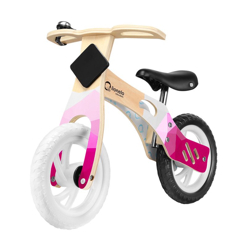 Lionelo - Bicicleta fara pedale Willy Bubblegum, 12”, Alb/Roz