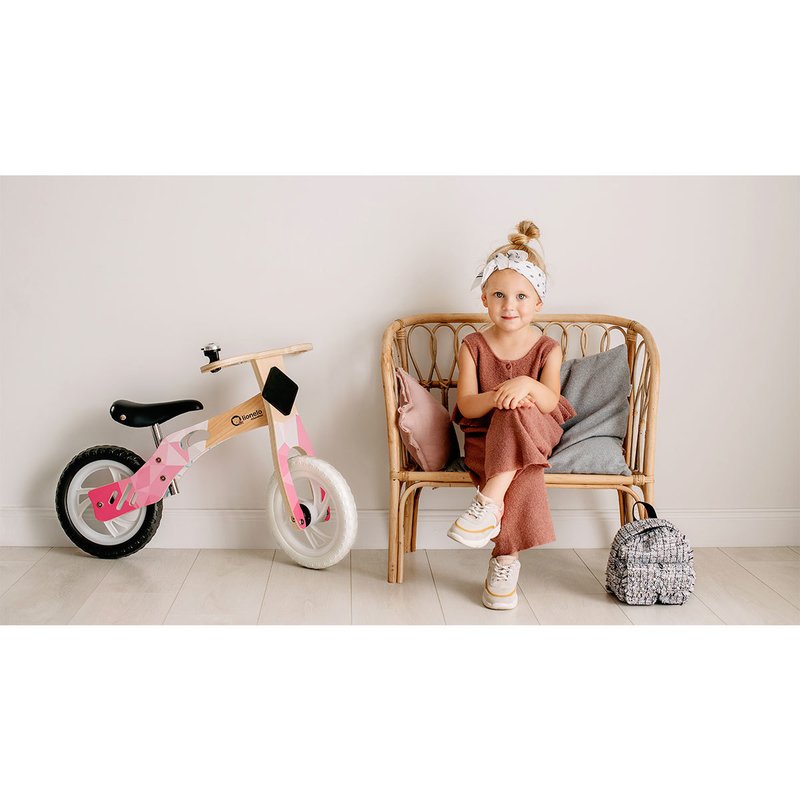 Lionelo - Bicicleta fara pedale Willy Bubblegum, 12”, Alb/Roz image 7