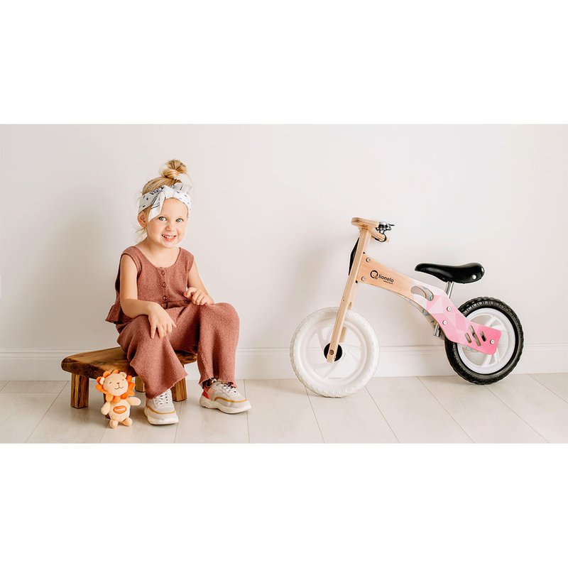 Lionelo - Bicicleta fara pedale Willy Bubblegum, 12”, Alb/Roz image 8