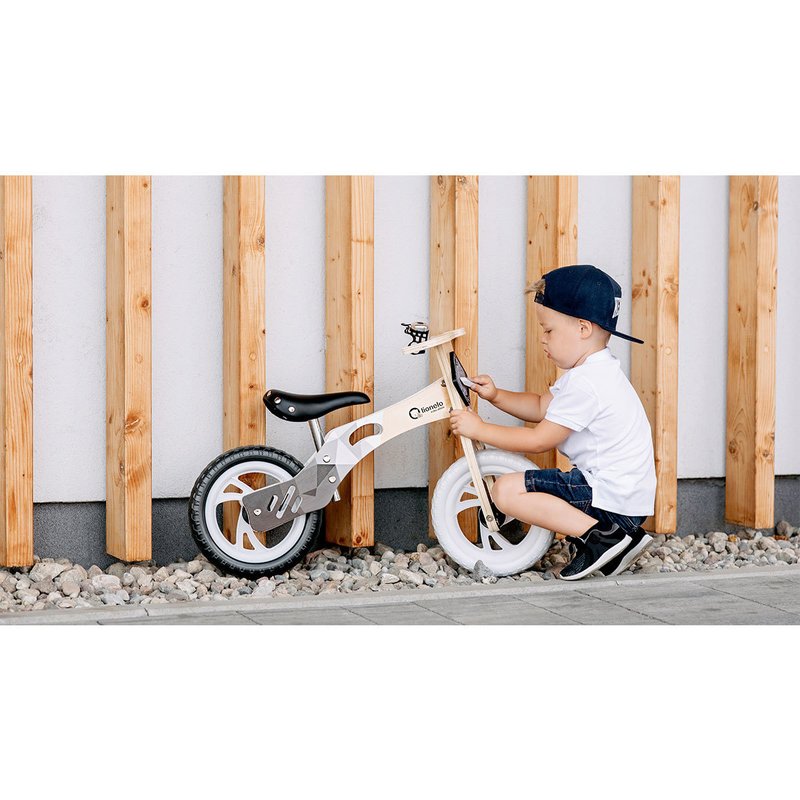 Lionelo - Bicicleta fara pedale Willy Bubblegum, 12”, Alb/Roz image 15