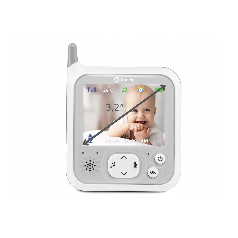 Lionelo - Videofon Babyline 7.1 , Cu melodii, Cu lampa inclusa image 3