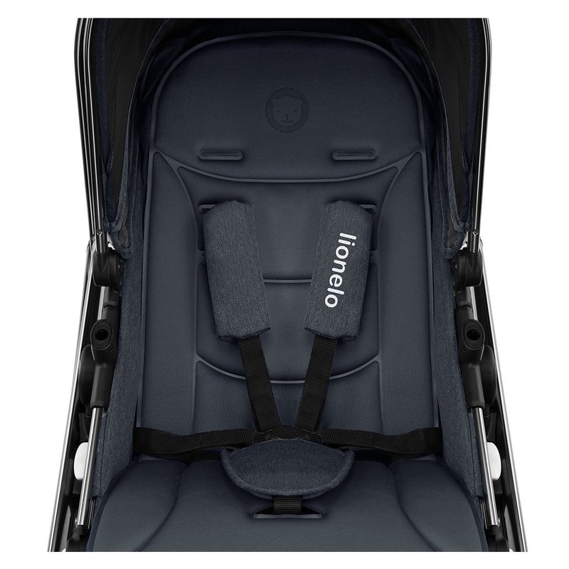 Lionelo - Carucior 2 in 1 Mari, Cu landou cu salteluta si sac de picioare, Cu geanta pentru mamici, Cu plasa de tantari, Cu sezut reversibil, Gri image 33