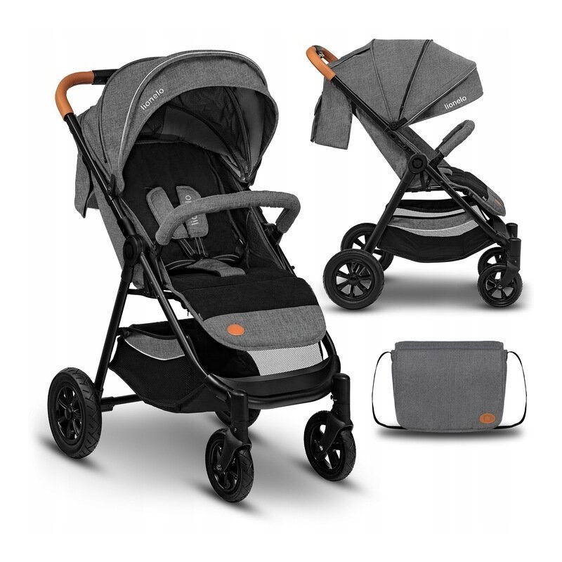 Lionelo - Carucior sport Bell, De la nastere, Cu accesorii, 0-22 kg, Gri image 1