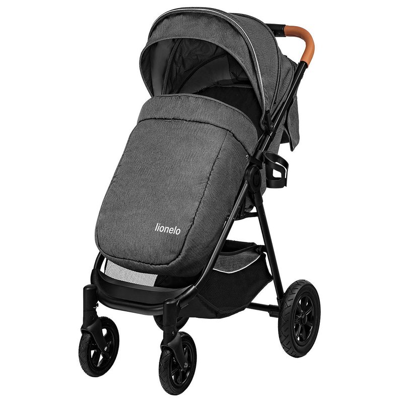 Lionelo - Carucior sport Bell, De la nastere, Cu accesorii, 0-22 kg, Gri image 4