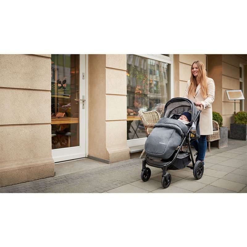 Lionelo - Carucior sport Bell, De la nastere, Cu accesorii, 0-22 kg, Gri image 26