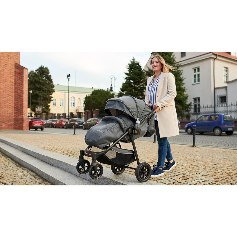 Lionelo - Carucior sport Bell, De la nastere, Cu accesorii, 0-22 kg, Gri image 29