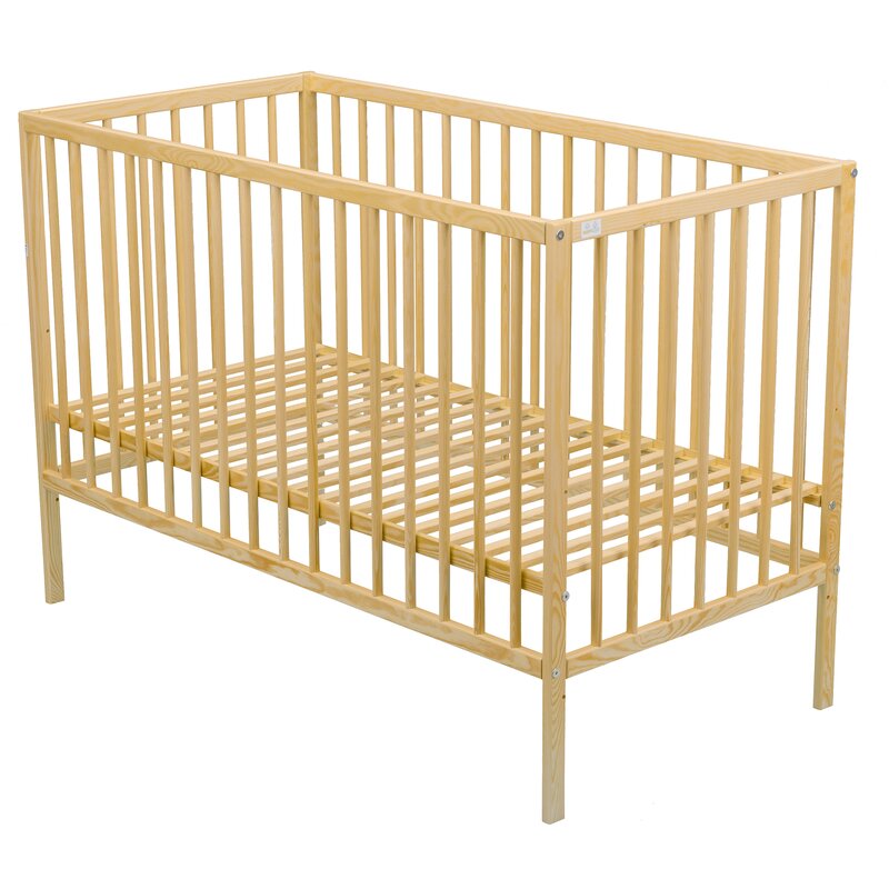 BabyNeeds - Patut din lemn Maks 120x60 cm, Natur + Saltea 10 cm image 2