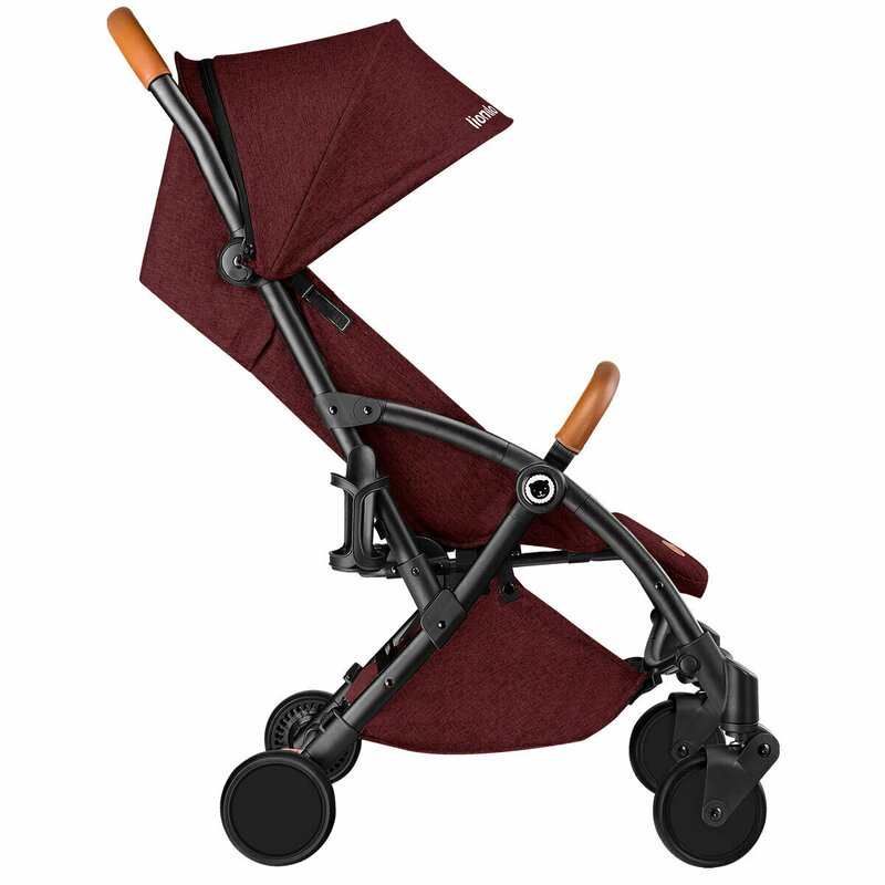 Lionelo - Carucior sport Julie, De la nastere, Cu accesorii, Cadru din aluminiu, 0-15 kg, Rosu image 11