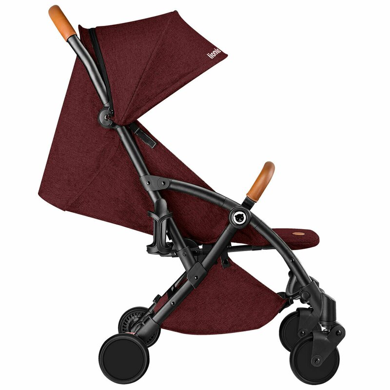 Lionelo - Carucior sport Julie, De la nastere, Cu accesorii, Cadru din aluminiu, 0-15 kg, Rosu image 13