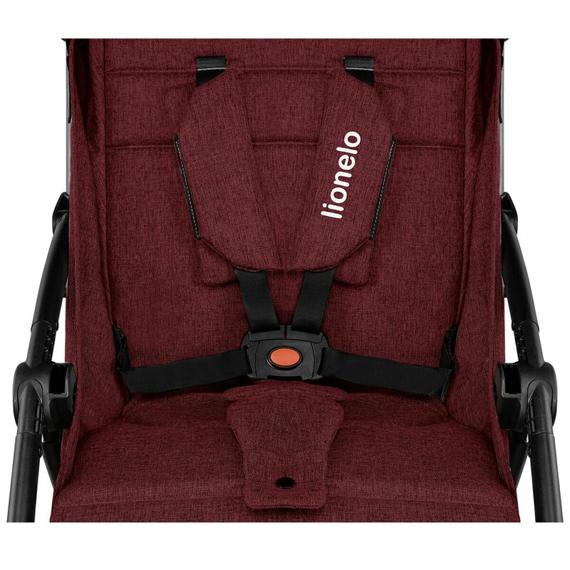 Lionelo - Carucior sport Julie, De la nastere, Cu accesorii, Cadru din aluminiu, 0-15 kg, Rosu image 16