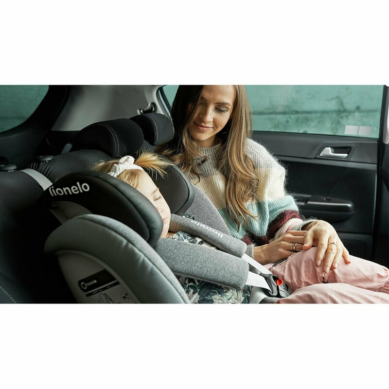 Lionelo - Scaun auto Oliver Carbon Spatar reglabil, Protectie laterala, Top Tether, 9-36 Kg, cu Isofix, Negru image 16