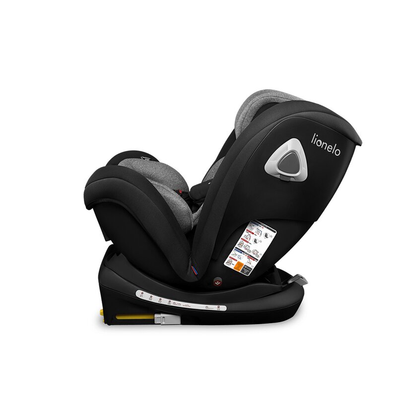 Lionelo - Scaun auto Bastiaan RWF Pozitie de somn, Protectie laterala, Rotire 360 grade, 0-36 Kg, cu Isofix, Negru image 15