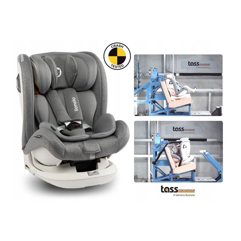 Lionelo - Scaun auto Bastiaan RWF Pozitie de somn, Protectie laterala, Rotire 360 grade, 0-36 Kg, cu Isofix, Gri image 26