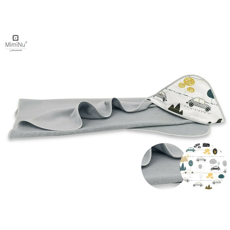 MimiNu - Prosop cu gluga 100x100 cm, Grey/Childrens journey grey