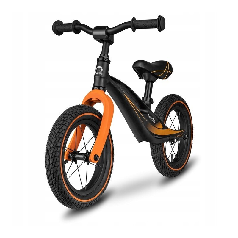 Lionelo - Bicicleta cu roti gonflabile, fara pedale, 12 , Bart Air , Negru image 1
