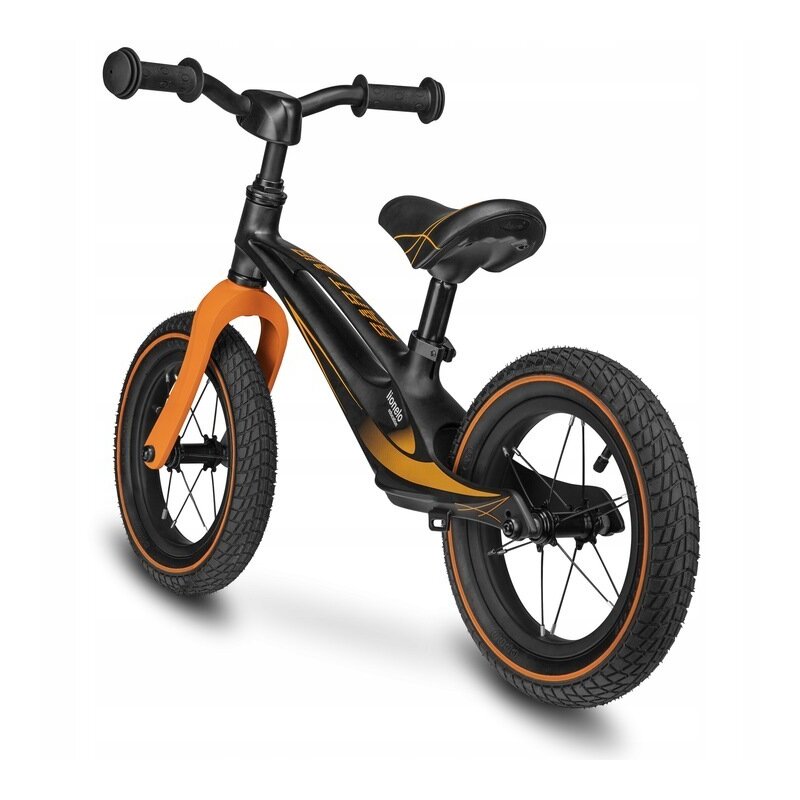 Lionelo - Bicicleta cu roti gonflabile, fara pedale, 12 , Bart Air , Negru image 3