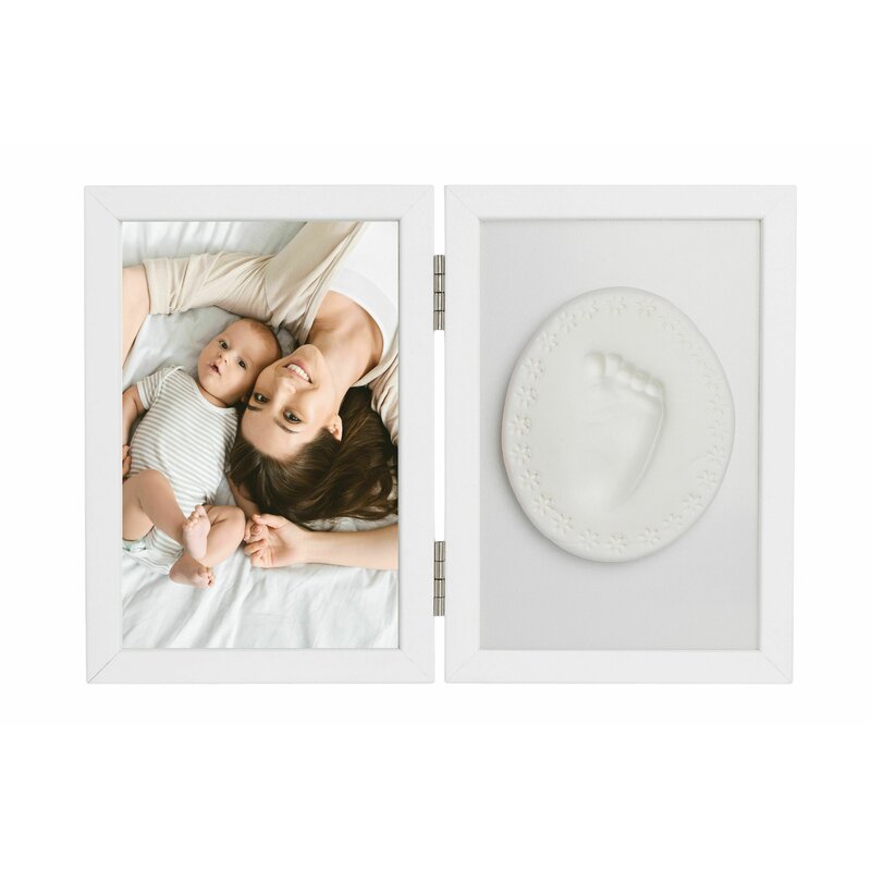 Baby HandPrint - Kit rama foto cu amprenta, Tiny Memories, White image 1