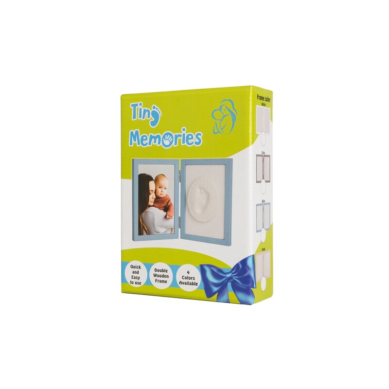 Baby HandPrint - Kit rama foto cu amprenta, Tiny Memories, White image 6