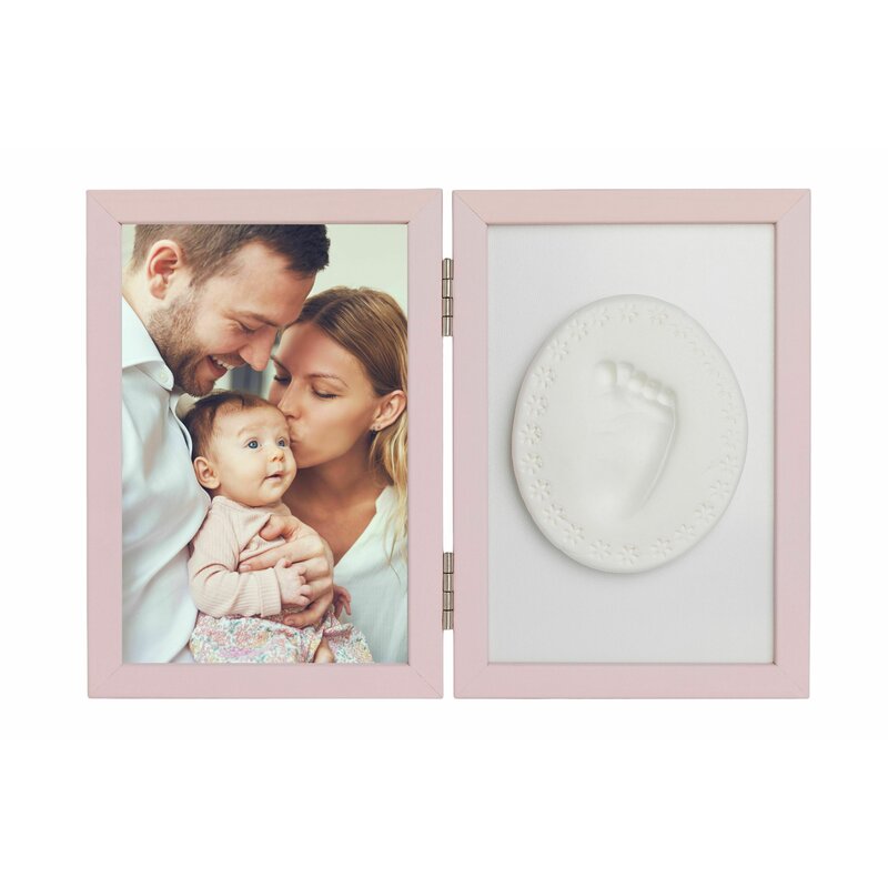 Baby HandPrint - Kit rama foto cu amprenta, Tiny Memories, Pink