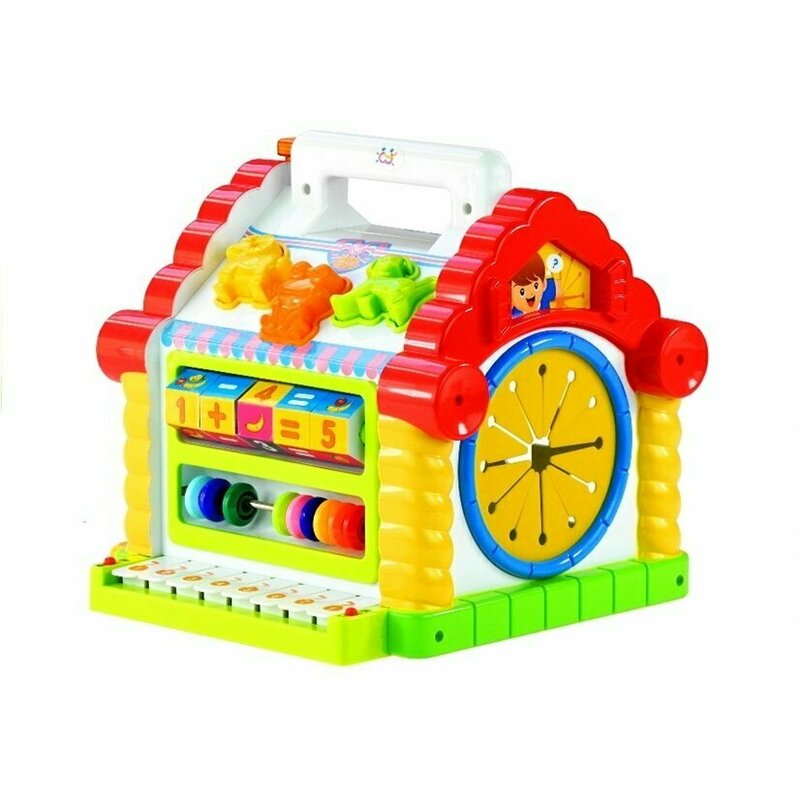 Hola Toys - Casuta educativa, Happy House, Cu sortator si pian image 2